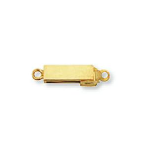 1個売り】 留め具 18金 イエローゴールド 差し込み式筒型クラスプ 縦