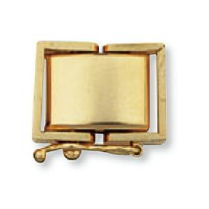 【1個売り】 留め具 18金 イエローゴールド 中折れ式留具 セーフティー付き 縦16.0mm 横11.0mm クラスプ｜手芸用品 パーツ K18YG 貴金属