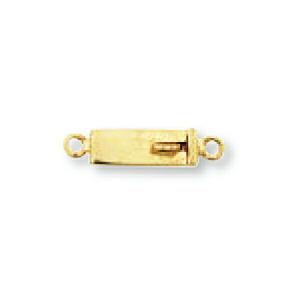 1個売り】 留め具 18金 イエローゴールド 差し込み式筒型クラスプ 縦