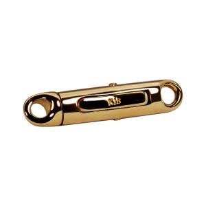 K18WG差し込み金具（名称 ベンリー）　1個売り　【新品】※K18WG刻印あり 1個売り】 留め具 18金 イエローゴールド 差し込み式筒型クラスプ 縦