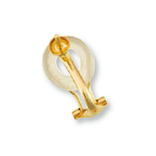 【1個売り】 イヤリングパーツ 18金 イエローゴールド クリップ式イヤリングパーツ つきさし付き ...