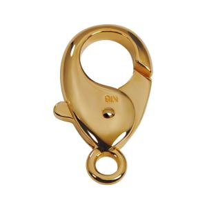 【1個売り】 留め具 18金 イエローゴールド フック 縦23.0mm 横12.0mm カニカン カニ環 クラスプ｜手芸用品 金具 パーツ 部品 K18YG 貴金属