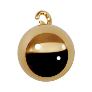 1個売り】 チャームパーツ 18金 イエローゴールド ボール型チャーム 縦