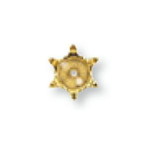 1個売り】 石枠 18金 イエローゴールド クロス型ペンダントトップ空枠