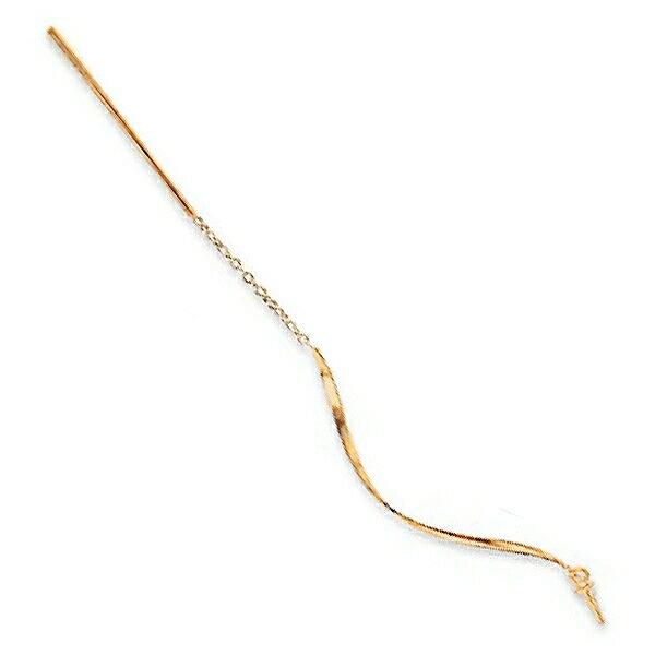 【1個売り】 ピアスパーツ 18金 イエローゴールド アメリカンピアスパーツ ループデザイン つきさ...