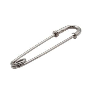 1個売り】 安全ピン PT900 プラチナ 無垢の安全ピン 縦35.0mm 横10.0mm