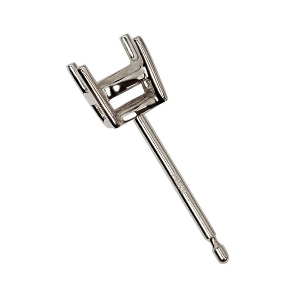 【1個売り】 ピアスパーツ PT900 プラチナ スタッドピアスパーツ 窓あき4本爪付き 5分石用 ...