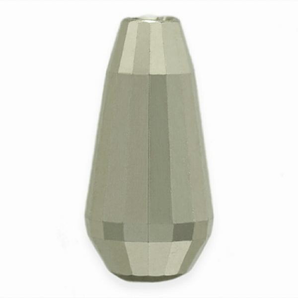 【1個売り】 ビーズパーツ PT850 プラチナ ドロップ型 ミラーボールカット 外径4.0mm 高...