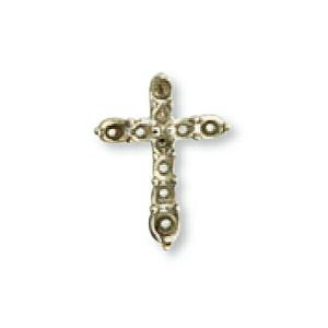 1個売り】 石枠 18金 イエローゴールド クロス型ペンダントトップ空枠