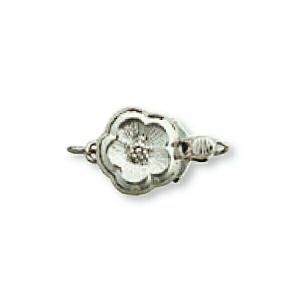 1個売り】 留め具 14金 ホワイトゴールド パール用差し込み式クラスプ