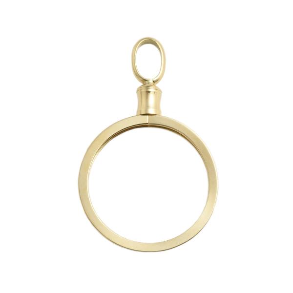【1個売り】 コイン空枠パーツ 18金 イエローゴールド ウィーン金貨1/4オンス専用 ペンダントト...