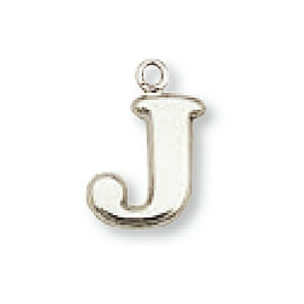 【1個売り】 チャームパーツ 18金 ホワイトゴールド J イニシャルチャーム Sサイズ 中空タイプ...