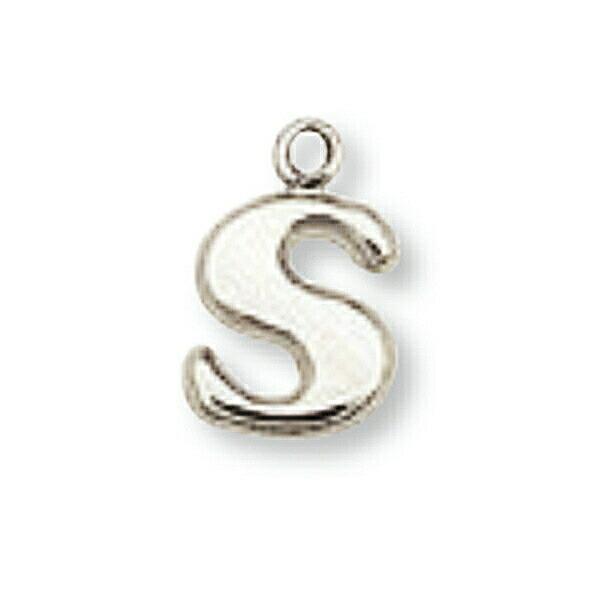 【1個売り】 チャームパーツ 18金 ホワイトゴールド S イニシャルチャーム Sサイズ 中空タイプ...
