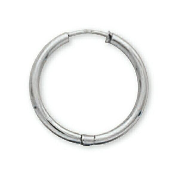 【バラ売り/1個】 ピアス 18金 ホワイトゴールド パイプフープピアス 幅2.0mm 直径20.0...