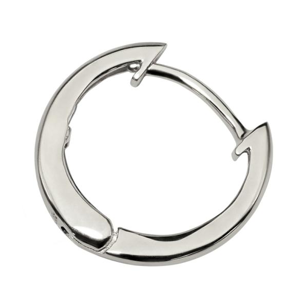 【バラ売り/1個】 ピアス 18金 ホワイトゴールド 中折れ式フープピアス バネ入り 幅2.0mm ...