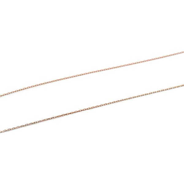 ネックレス チェーン 10金 ピンクゴールド グリームカット入り4面カットロング小豆チェーン 幅0....