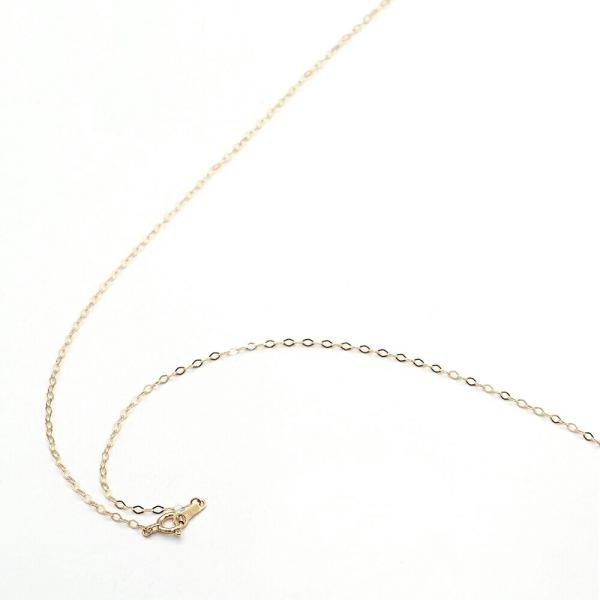 ネックレス チェーン 10金 イエローゴールド フラットランバスチェーン 幅1.6mm｜鎖 K10Y...