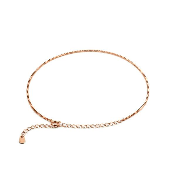 アンクレット チェーン 18金 ピンクゴールド ベネチアンチェーン 幅1.0mm 長さ24cm｜鎖 ...