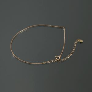 アンクレット チェーン 18金 イエローゴールド 2面カット喜平チェーン