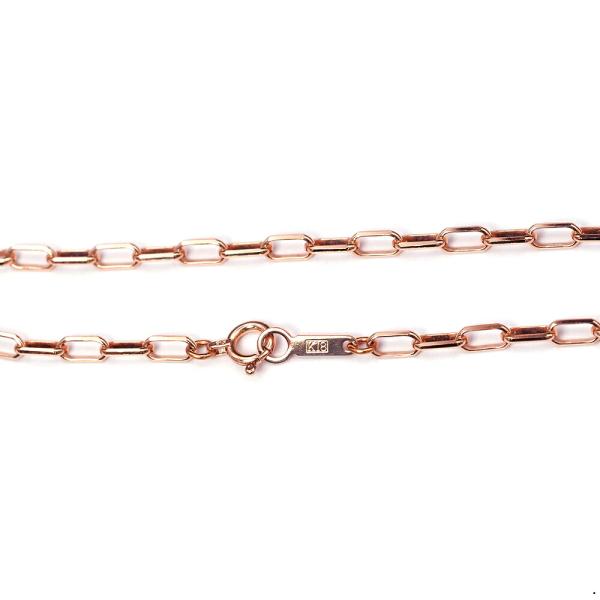 ネックレス チェーン 18金 ピンクゴールド 6面カットロングロールチェーン 幅3.0mm｜鎖 K1...