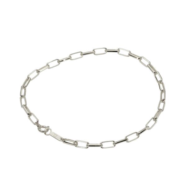 ブレスレット チェーン 18金 ホワイトゴールド 6面カットロングロールチェーン 幅3.0mm｜鎖 ...