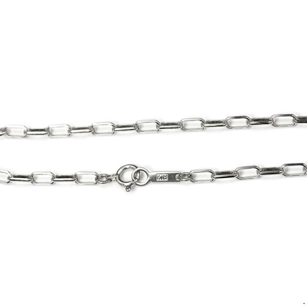 ネックレス チェーン 18金 ホワイトゴールド 6面カットロングロールチェーン 幅3.0mm｜鎖 K...