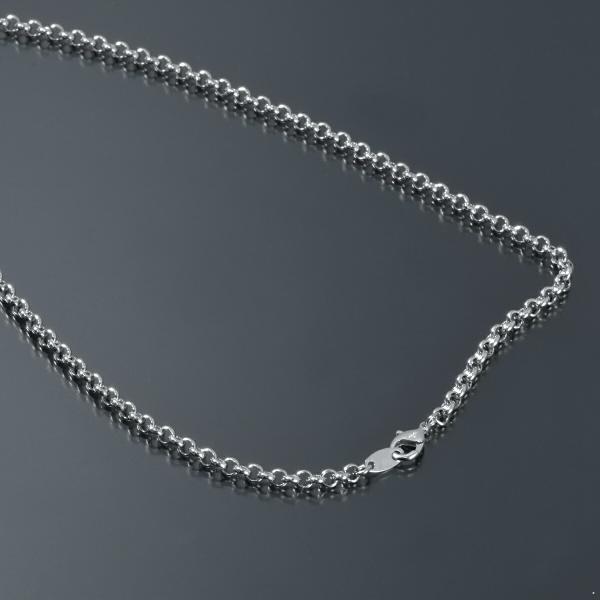 ネックレス チェーン 18金 ホワイトゴールド ロールチェーン 幅4.2mm｜鎖 K18WG k18...