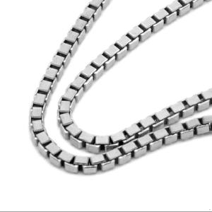 1.4mm幅 18金ホワイトゴールド ベネチアン チェーン ネックレス 45cm