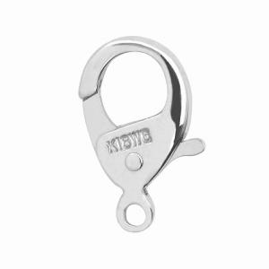 K18WG差し込み金具（名称 ベンリー）　1個売り　【新品】※K18WG刻印あり 1個売り】 留め具 18金 ホワイトゴールド 差し込み式筒型クラスプ 縦