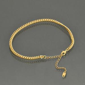 アンクレット チェーン 18金 イエローゴールド 2面カット喜平チェーン