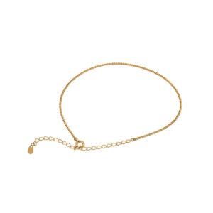 アンクレット チェーン 18金 イエローゴールド 2面カット喜平チェーン