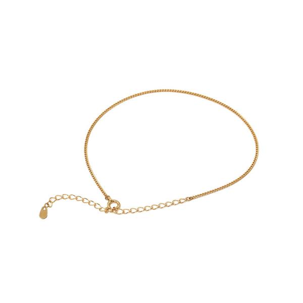 アンクレット チェーン 18金 イエローゴールド 2面カット喜平チェーン 幅1.1mm 長さ24cm...