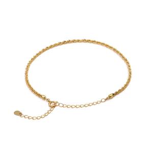 アンクレット チェーン 18金 イエローゴールド ボールチェーン 幅1.5mm