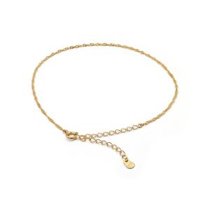 ハワイアンジュエリー アンクレット チェーン カットあずきチェーン