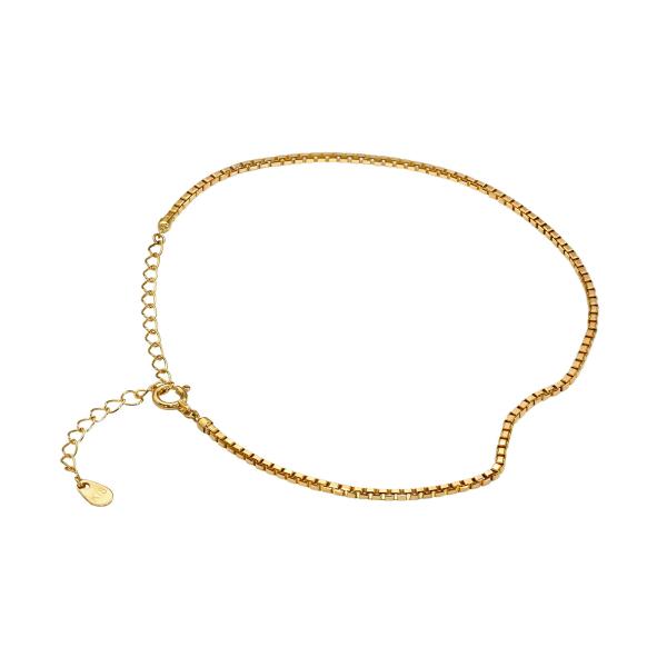 アンクレット チェーン 18金 イエローゴールド ベネチアンチェーン 幅1.6mm 長さ24cm｜鎖...