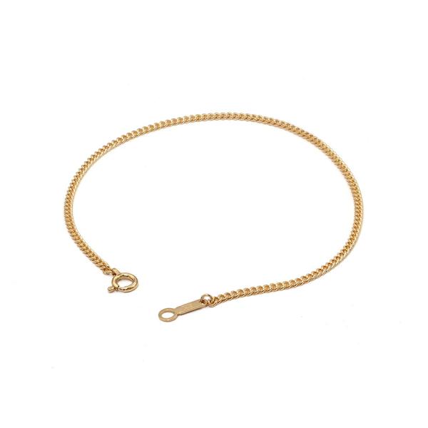 ブレスレット チェーン 18金 イエローゴールド 2面カット喜平チェーン 幅1.8mm｜鎖 K18Y...