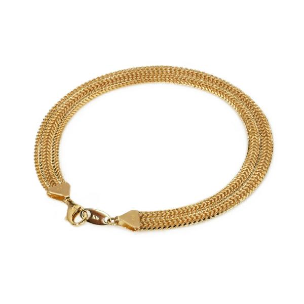 ブレスレット チェーン 18金 イエローゴールド シンシアチェーン 幅7.2mm｜鎖 K18YG k...