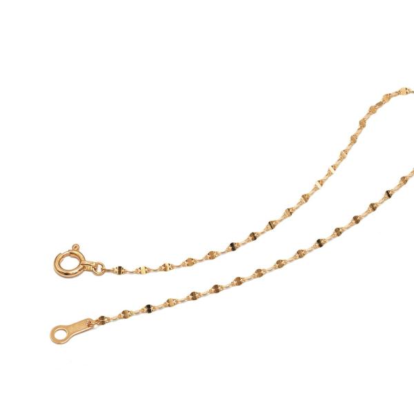 ブレスレット チェーン 18金 イエローゴールド ペタルチェーン 幅1.3mm｜鎖 K18YG k1...