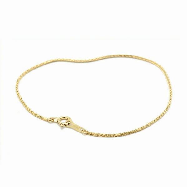 ブレスレット チェーン 18金 イエローゴールド 4面カットスパイクチェーン 幅0.8mm｜鎖 K1...