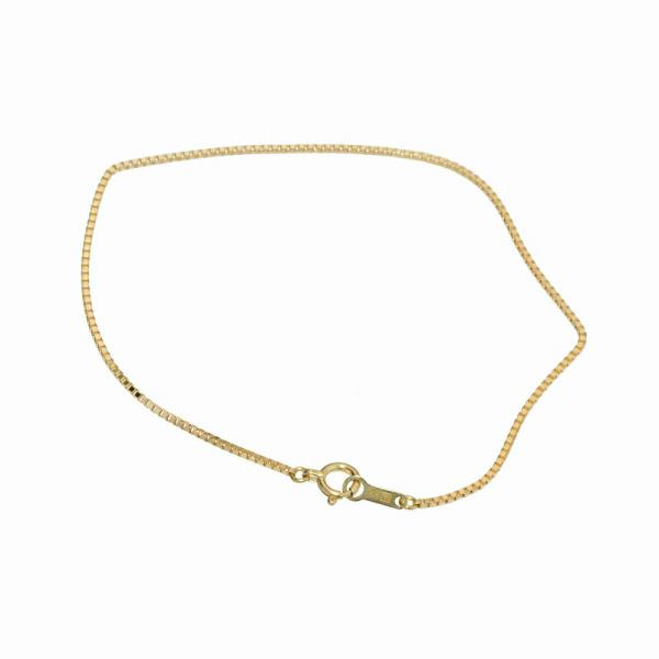 ブレスレット チェーン 18金 イエローゴールド ベネチアンチェーン 幅1.0mm｜鎖 K18YG ...