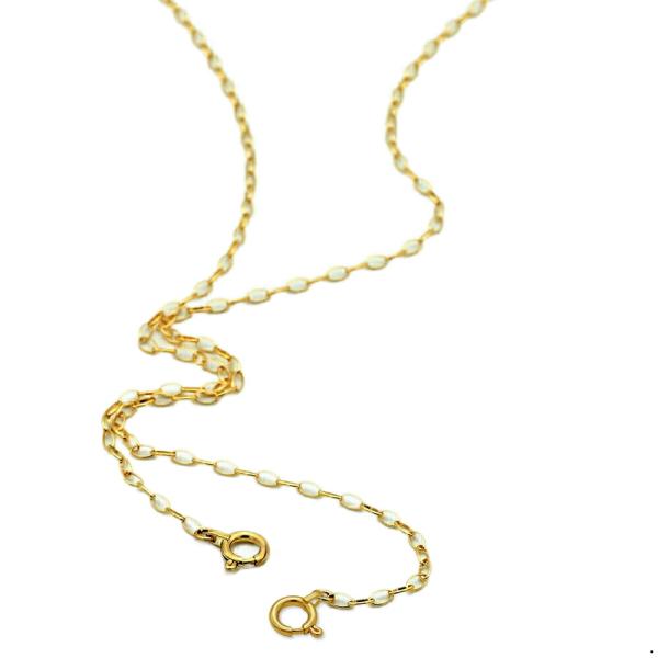マスクチェーン 18金 イエローゴールド オーバルロールチェーン 幅1.5mm 長さ70cm｜鎖 K...