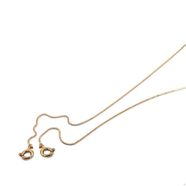 マスクチェーン 18金 イエローゴールド ベネチアンチェーン 幅0.5mm 長さ70cm｜鎖 K18...