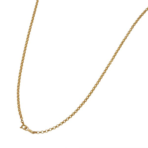 ネックレス チェーン 18金 イエローゴールド 裏抜きロールチェーン 幅2.4mm｜鎖 K18YG ...