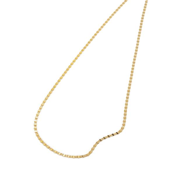 ネックレス チェーン 18金 イエローゴールド パラレルペタルチェーン 幅2.0mm｜鎖 K18YG...