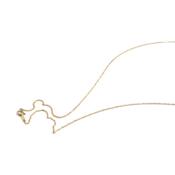 ネックレス チェーン 18金 イエローゴールド スクリューチェーン 幅0.9mm｜鎖 K18YG k...