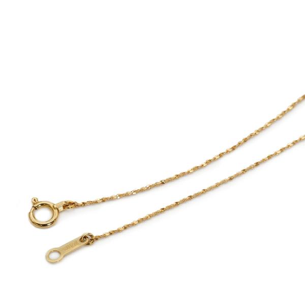 ネックレス チェーン 18金 イエローゴールド S字ツイストチェーン 幅0.6mm｜鎖 K18YG ...