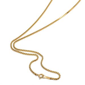 ネックレス チェーン 18金 イエローゴールド オーバルスネークチェーン