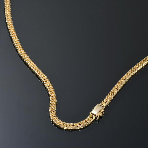 ネックレス チェーン 18金 イエローゴールド 6面カットダブル喜平チェーン 幅5.5mm｜鎖 K1...