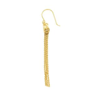 バラ売り/1個】 ピアス 18金 イエローゴールド ふっくら四つ葉チャーム