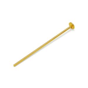 1個売り】 ピンパーツ 18金 イエローゴールド 9ピン 線径0.4mm 長さ